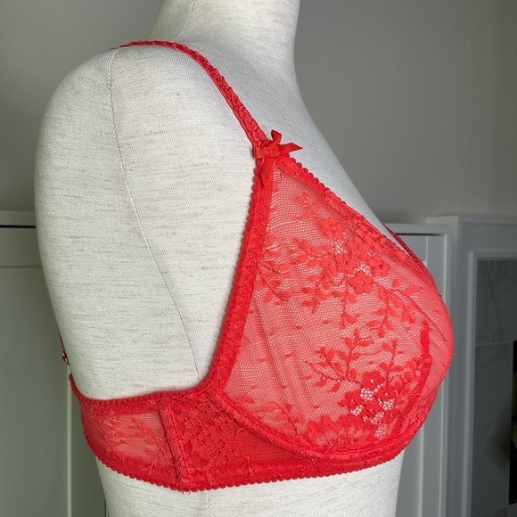 NWT Stella McCartney Gwyneth Gazing Lace See Through Under Wired Bras Size 36C - Picture 5 of 11